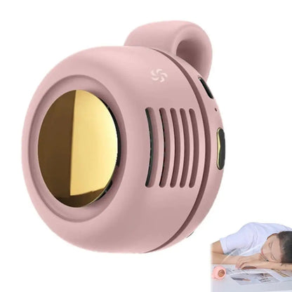 Portable Snap on Mini Whirlwind Fan USB Charging Fan Waist Clip 3-Speed Handsfree Silent Strong Wind Leafless Fan